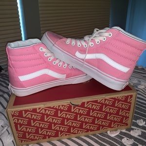 Pink high top vans